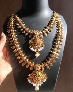 Beautiful Gold Toned Double Layered Necklace