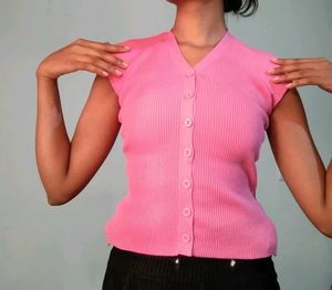 Pink Sleeveless Top