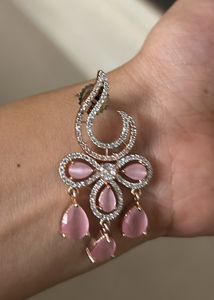 AD Earrings Baby Pink