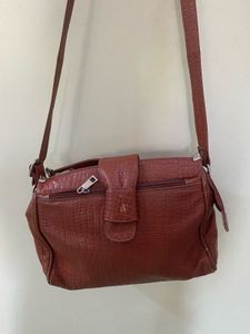 Brown Crossbody Bag pure leather