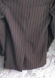 H&amp;M Striped Double-Breasted Blazer
