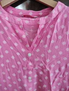 Pink Printed Kurta Set