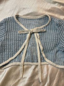 Blue Knit Bolero
