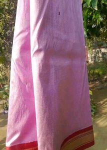 Magenta Plain Saari Red Golden Border