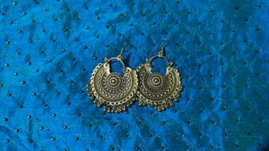 Black Metal Sliver Earring