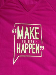 Red &#39;Make Things Happen&#39; Tee