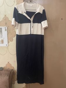 Chic Colorblock Midi Dress