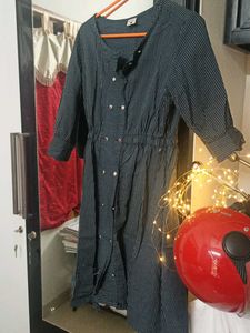 Striped Button-Down Dress