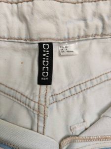 Light Wash High Waisted Denim Shorts