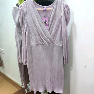 Mauve/Laevender Color Glitter Dress