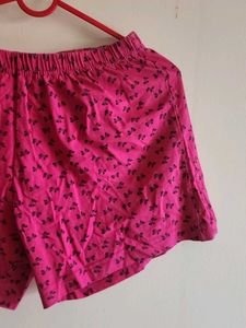 Cute Pink Printed Shorts