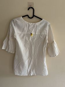 White Square Neck Tunic