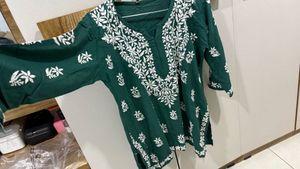 Green Embroidered Kurti