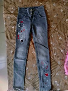 Embroidered Denim Jeans
