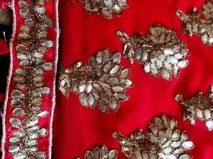 Elegant Peach Saree
