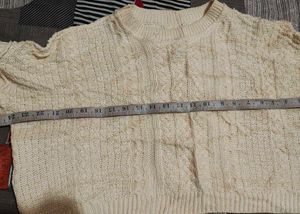 Oversized Crop Sweater For Size L