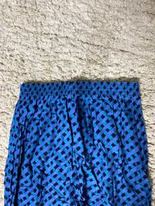 Patterned Blue Pants