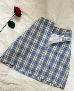 H&amp;M Blue Checkered Skirt