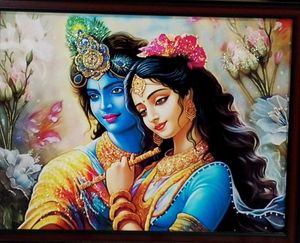Krishna Radha Framed Art