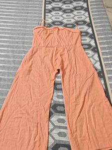 Peach Jumpsuit - Casual & Chic