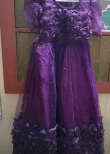 Purple Floral Occasion Dress