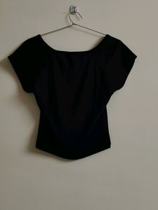 Square Neck Black Top