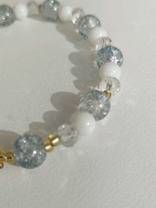 Aesthetic Baby Blue Beaded Bracelet