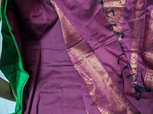 Premium Elegant Kalyani Cotton Green &amp; Maroon Sare
