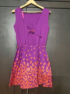 Stylish Back Purple Dress