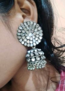 Oxidized Jhumka Earrings