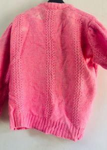 Vintage Pink Embroidered Cardigan