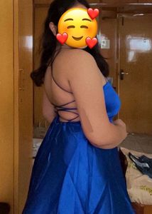 Royal Blue Backless Mini Dress