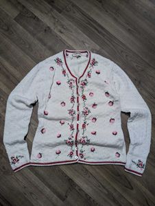 Floral Embroidered Cardigan