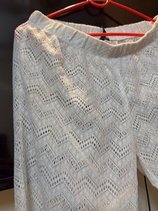 White Lace Beach Cover Up Pants
