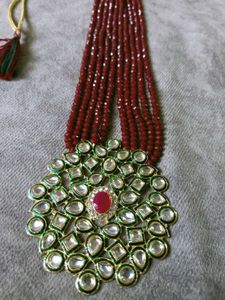 Beaded Necklace with Pendant