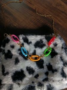 Cow Print Chain Bag