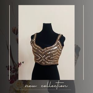 (Brand New)  Designer Black Blouse