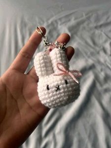 Crochet miffy bag charm