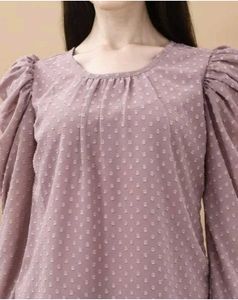 Women's Chiffon Solid Regular Fit Top