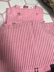 Biba Pink Checkered Cord Set