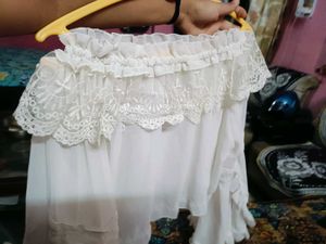 White Lace Beautiful Aesthetic Off Shoulder Top