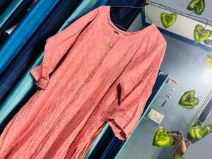 Blush Charm Printed Cotton Kurta