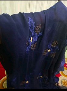 Elegant Blue  Complete Saree With Blouse