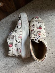 Paris Print Platform Sneakers