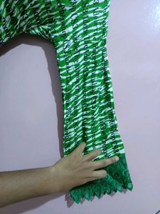 Green Printed Kurta🌷