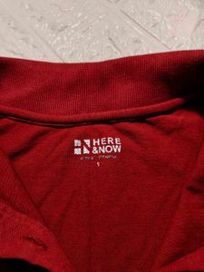 ❤️B1G1❤️ Red Sleeveless Polo Top