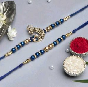 Handcrafted Beaded Rakhi Set