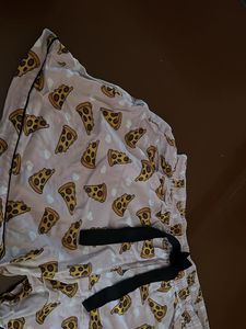 Pizza Print Pajama Shorts