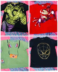 Combo Of 4 Tshirt For 7 To 8 Year Boys