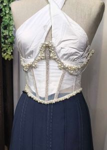 Pearl Embellished Corset Blet